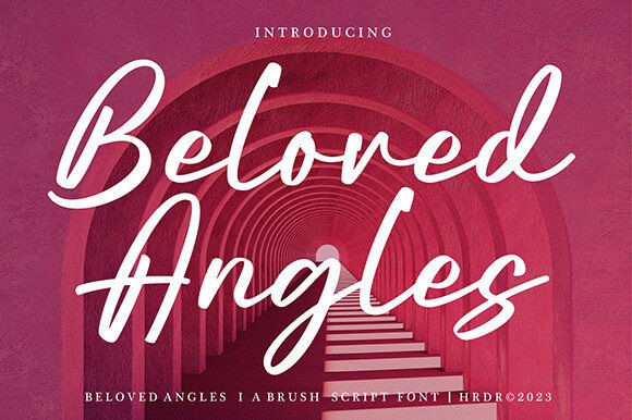 Beloved Angles: The Brush Script Font That Elevates Small Business Branding