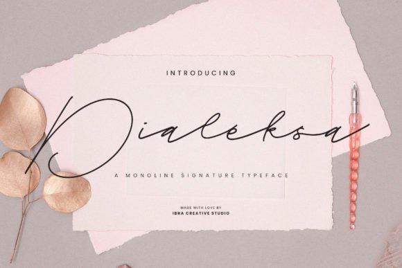 Dialeksa: A Premium Signature Typeface for Elegant Brand Identities