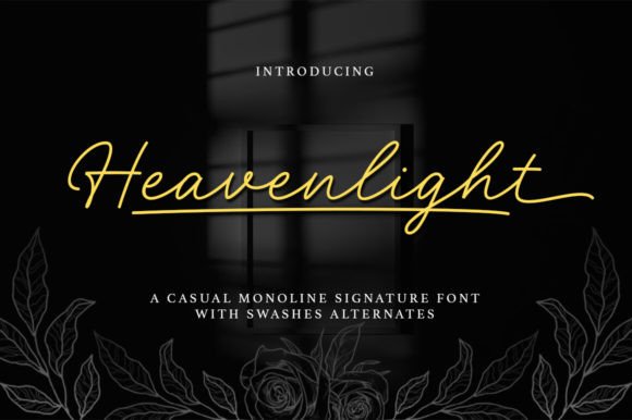 Heavenlight: The Elegant Script Font for Modern Branding Projects